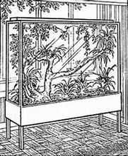 14. стенка из бамбука и оранжерея для цветов